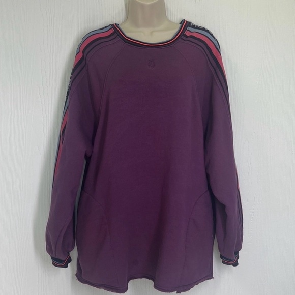 Free People - Birdie Pullover Black Tea Oversized Pocket Sweatshirt Size XS - Picture 2 of 12